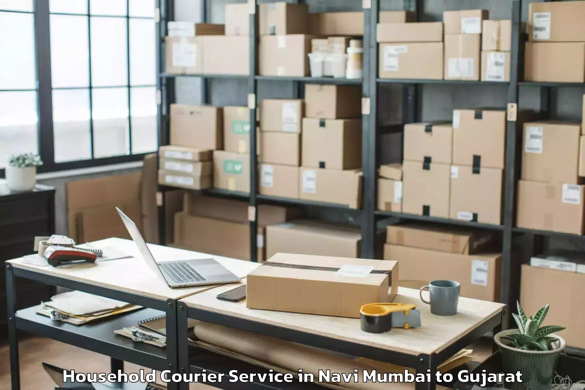 Efficient Navi Mumbai to Dhandhuka Household Courier